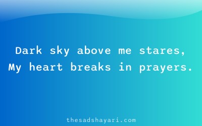 Sad shayari in Hindi about night prayers