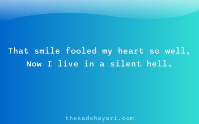 Emotional bewafa shayari about fake smile