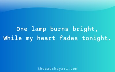 Festival sad shayari about Diya and loneliness