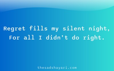 Heart touching regret shayari about sleepless nights