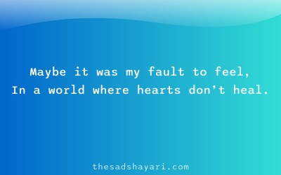 Sad Hindi shayari about emotional misunderstanding