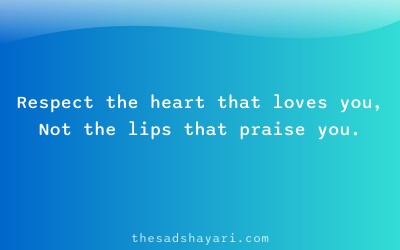 Emotional Hindi shayari about respect in love