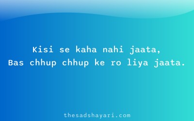 Hinglish sad shayari about hidden tears