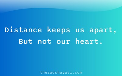 Emotional Hindi shayari about love and distance