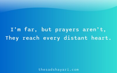 Prayer shayari about distance and duas