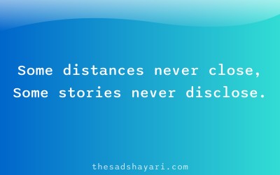 Emotional Hindi shayari about distance forever