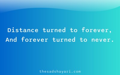Sad Hindi shayari about eternal distance