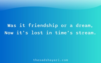 Friendship shayari about lost connection