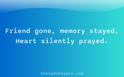 Sad friendship shayari about missing friend