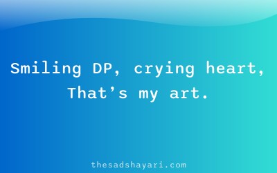 Sad DP quote shayari about hidden sadness