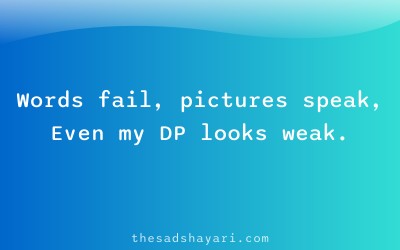 Sad DP quote shayari about emotional silence