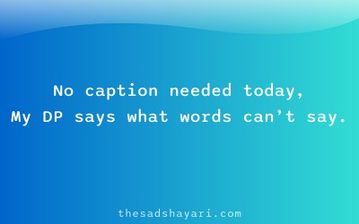 Sad DP quote shayari about expression through picture
