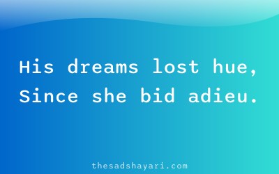 2 line sad Hindi shayari about lost dreams