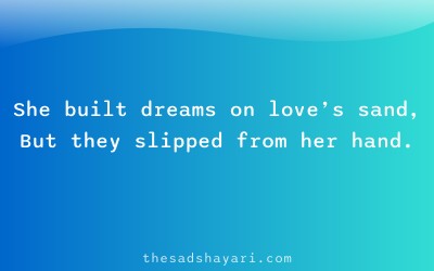 Dard bhari Hindi shayari about lost dreams
