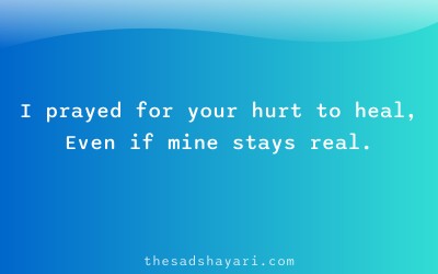 Sad dua shayari about selfless healing prayers