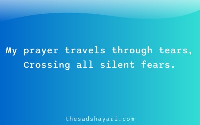 Emotional dua shayari about prayer’s journey