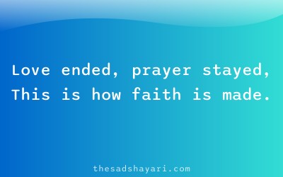 Prayer shayari about dua staying after love ends