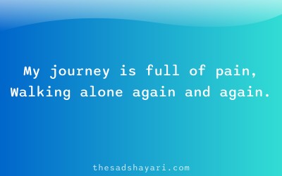 Gujarati sad shayari about painful journey