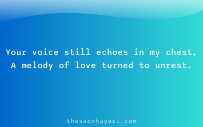 Emotional Hindi shayari about voice and memories