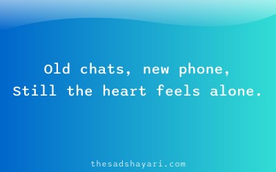 Sad Hindi shayari 2025 about old memories in phone