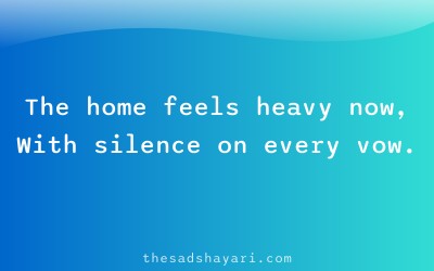 Sad Hindi shayari about emptiness in marriage