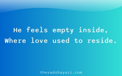 Sad Hindi shayari about emptiness in heart