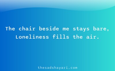Sad Hindi shayari about empty place