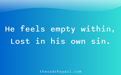 2 line sad shayari about emptiness