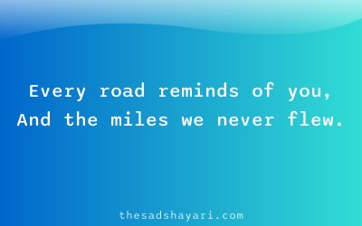 Long distance sad Hindi shayari about missing journeys