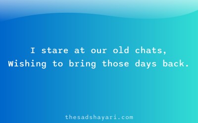 Sad shayari about missing old memories with boyfriend