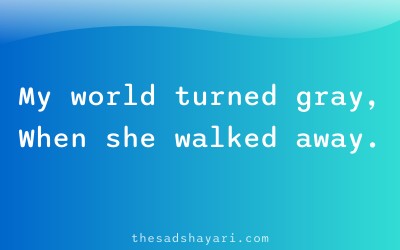 Sad Hindi shayari about empty world