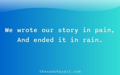 Heart touching breakup shayari about ending