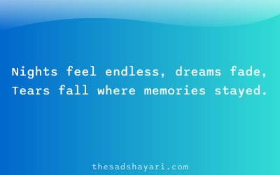 Sad Hindi shayari about long lonely nights