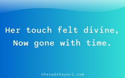 Sad 2 line Hindi shayari about lost touch