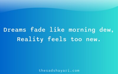 Sad Hindi shayari about fading dreams 2025