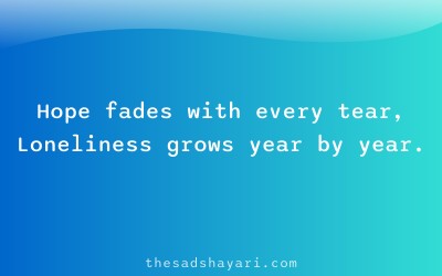 Sad shayari about lost hope