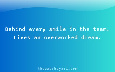 Sad Hindi shayari about tired employees and pressure