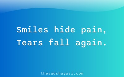 Sad WhatsApp shayari about fake smiles