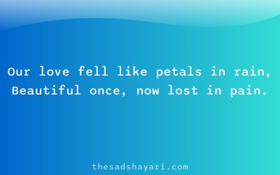 Dard bhari Hindi shayari about fallen love