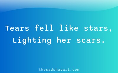 Emotional Hindi shayari about girl’s tears