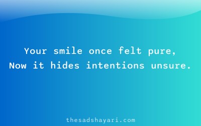 Friendship bewafa Hindi shayari about fake smile