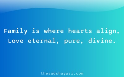 Family emotional shayari in Hindi about pure love