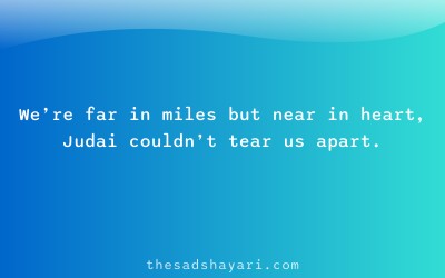 Judai shayari in Hindi about emotional closeness