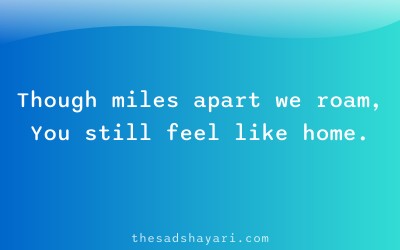 Sad Hindi shayari about faithful long distance love