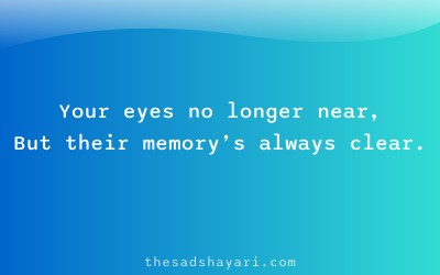 Sad Hindi shayari about distant eyes and love
