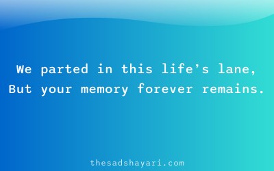 Emotional judai shayari about separation and memory