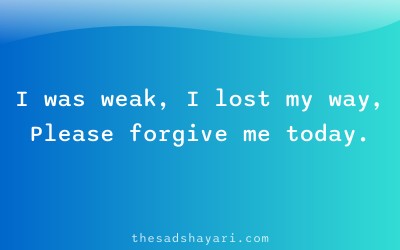 Sorry shayari Hindi about asking forgiveness