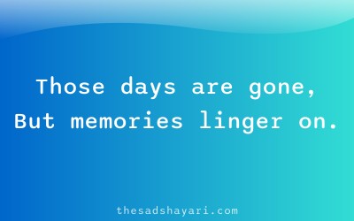 Short Hindi shayari about memories and past