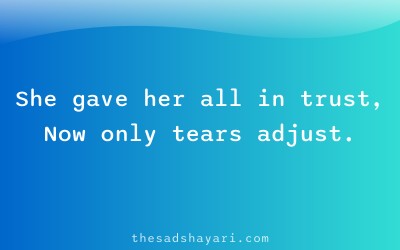 Girls sad shayari about betrayal and trust