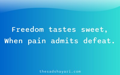 Motivational Hindi shayari about emotional freedom